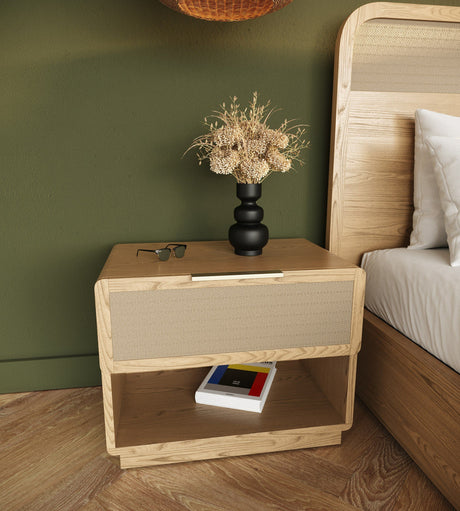 Gavin Modern Natural Ash & Rattan Bedroom Set – VIG Furniture - sold by Home Elegance USA