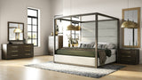 Manhattan - Contemporary Brown Oak and Gold Dresser - View Image 1