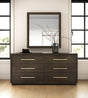 Manhattan - Contemporary Brown Oak and Gold Dresser - View Image 1