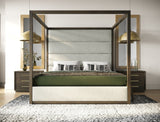 Eastern King Manhattan - Contemporary Canopy Cherry Bedroom Set