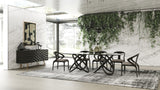 Modrest Mason Modern Glass & Black Ash Dining Table