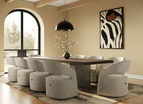 Modrest Renzo Modern Oak & Concrete 118" Dining Table