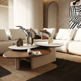 Modrest Robson - Modern Ceramic + Walnut Coffee Table