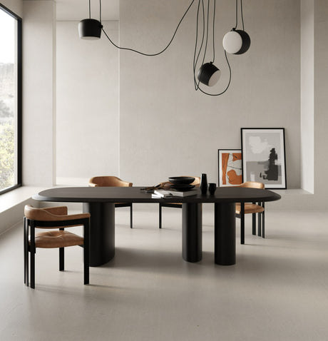 Modrest Summit - Modern 118" Black Ash Dining Table