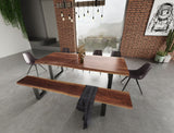 Taylor Large 87" Modern Live Edge Wood Dining Table - View Image 1