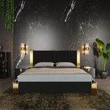Eastern King Token Modern Black & Gold Bedroom Set