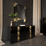 Token Modern Black & Gold Bedroom Set – VIG Furniture - Home Elegance USA