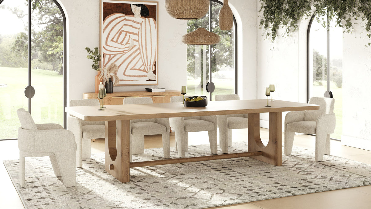 Walz - Modern Natural Oak Rectangular Dining Table - View Image 1
