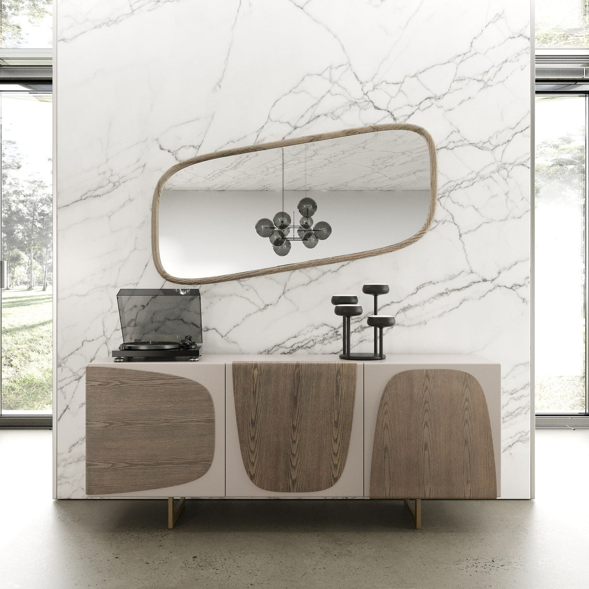 Modrest Wynetta - Modern Grey Ash Buffet