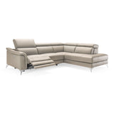 Italian Modern Grey Leather LAF Sectional Sofa | VIG