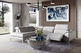 Lamod Italia Monte Carlo - Italian Modern Grey Leather LAF Sectional Sofa - Home Elegance USA