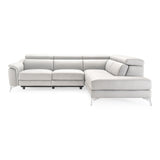 Lamod Italia Monte Carlo - Italian Modern White Leather Right Facing Sectional Sofa