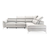 Lamod Italia Monte Carlo - Italian Modern White Leather Right Facing Sectional Sofa