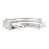 Lamod Italia Monte Carlo - Italian Modern White Leather Right Facing Sectional Sofa