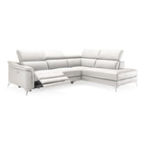 Lamod Italia Monte Carlo - Italian Modern White Leather Right Facing Sectional Sofa