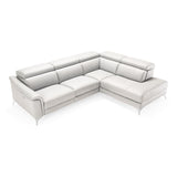 Lamod Italia Monte Carlo - Italian Modern White Leather Right Facing Sectional Sofa