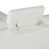 Lamod Italian Monte Carlo Modern White Leather Left Facing Sectional | VIG