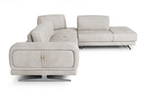 Lamod Italia Mood - Contemporary Light Grey Leather Sectional