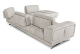 Lamod Italia Mood - Contemporary Light Grey Leather Sectional - Home Elegance USA