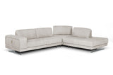 Lamod Italia Mood - Contemporary Light Grey Leather Sectional - Home Elegance USA