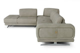 Lamod Italia Mood - Italian Grey Leather Left Facing Sectional Sofa - Home Elegance USA