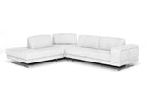 LaMod Italia Mood Italian White Leather Left-Facing Sectional Sofa – Modern Comfort & Elegance