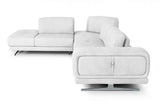 LaMod Italia Mood Italian White Leather Left-Facing Sectional Sofa – Modern Comfort & Elegance