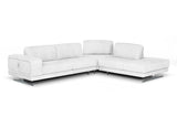 LaMod Italia Mood Italian White Leather Right-Facing Sectional Sofa – Elegant Modern Design - Home Elegance USA