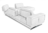 LaMod Italia Mood Italian White Leather Right-Facing Sectional Sofa – Elegant Modern Design