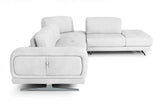 LaMod Italia Mood Italian White Leather Right-Facing Sectional Sofa – Elegant Modern Design