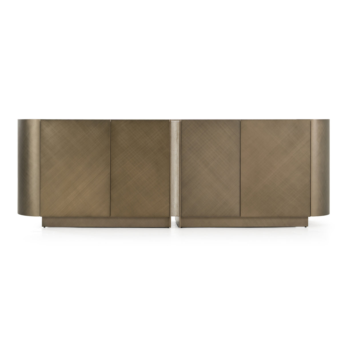 Moorgate - Modern Travertine Ceramic + Bronze Buffet - View Image 1