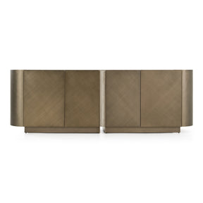 Moorgate - Modern Travertine Ceramic + Bronze Buffet - View Image 1