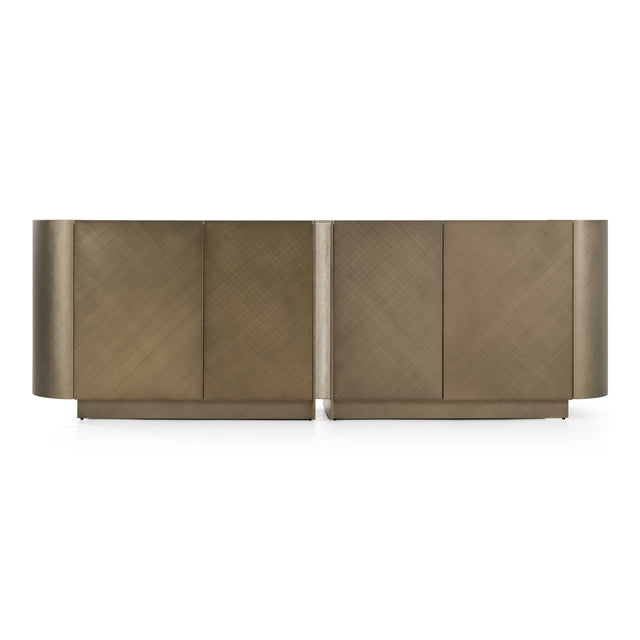 Moorgate - Modern Travertine Ceramic + Bronze Buffet - View Image 1