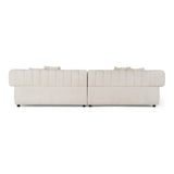 Moreno - Modern Ivory Beige Fabric 4-Seater Sofa - View Image 1