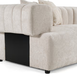 Moreno - Modern Ivory Beige Fabric 4-Seater Sofa - View Image 1