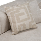 Moreno - Modern Ivory Beige Fabric 4-Seater Sofa - View Image 1