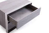 Eastern King Arlene Modern Grey Elm & Stainless Steel Bedroom Set