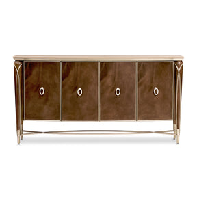 Michael Amini Villa Cherie Sideboard Buffet Cabinet | Caramel & Hazelnut Finishes