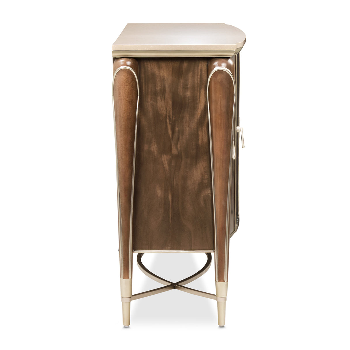 Michael Amini Villa Cherie Sideboard Buffet Cabinet | Caramel & Hazelnut Finishes