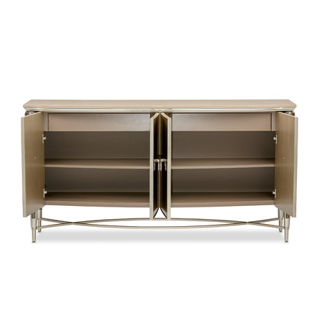 Michael Amini Villa Cherie Sideboard Buffet Cabinet | Caramel & Hazelnut Finishes