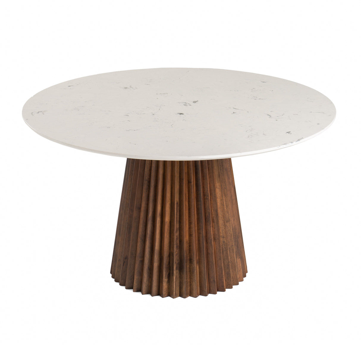 Modrest Nancy + Weiss - Modern Marble + Walnut Dining Table Set | VIG - Home Elegance USA