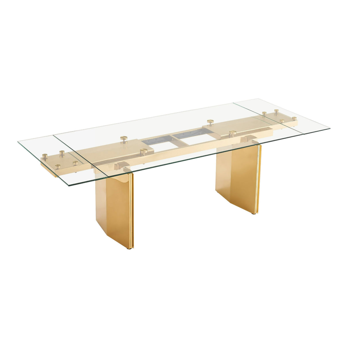 Modrest Nassim - Glam Glass Extendable Dining Table