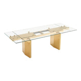 Modrest Nassim - Glam Glass Extendable Dining Table