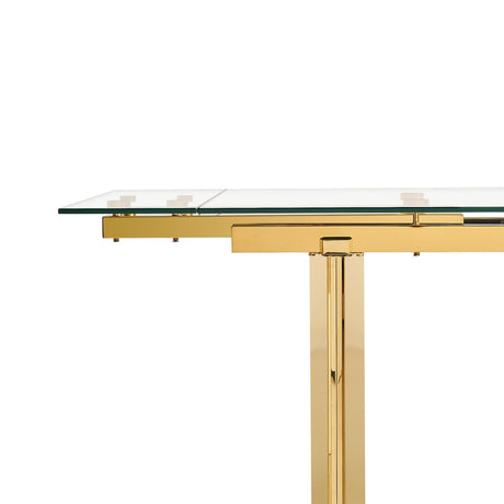 Modrest Nassim - Glam Glass Extendable Dining Table