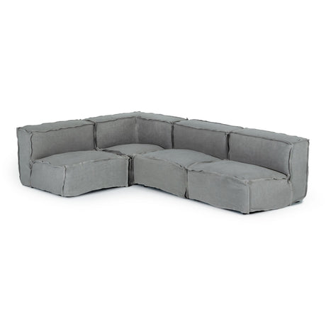 Navstar - Contemporary Grey Fabric Modular Sectional Sofa - View Image 1