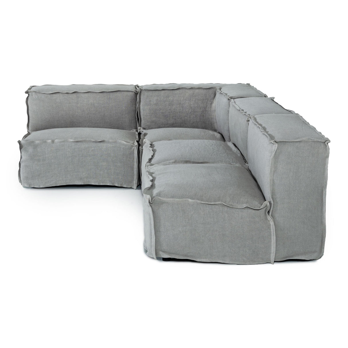 Navstar - Contemporary Grey Fabric Modular Sectional Sofa - View Image 1