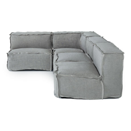 Navstar - Contemporary Grey Fabric Modular Sectional Sofa - View Image 1