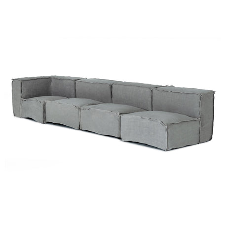 Navstar - Contemporary Grey Fabric Modular Sectional Sofa - View Image 1