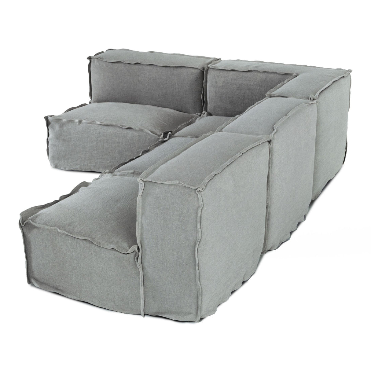 Navstar - Contemporary Grey Fabric Modular Sectional Sofa - View Image 1