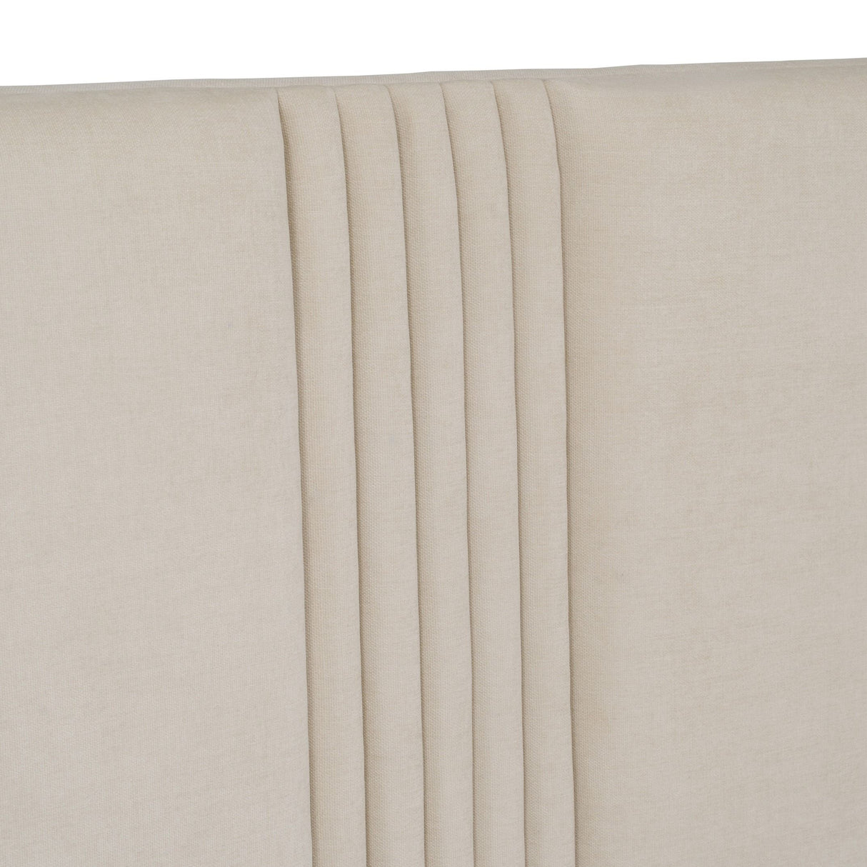 Eastern King Newhart - Modern Beige Fabric + Natural Oak 4-Piece Bedroom Set